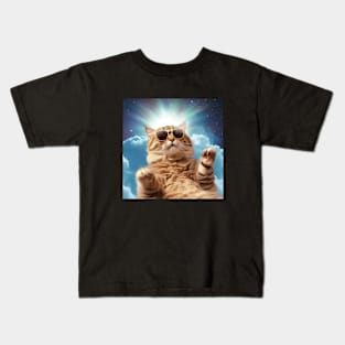Cat Chilling Meme Kids T-Shirt